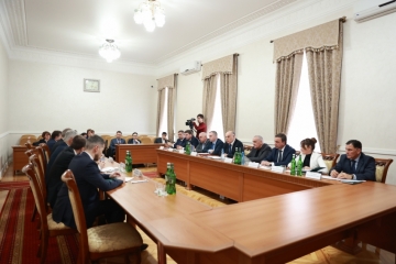 PRESIDENT OF ABKHAZIA ASLAN BZHANIA RECEIVED A DELEGATION FROM THE RUSSIAN FEDERATION