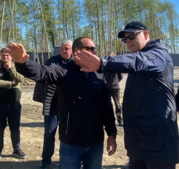 PRESIDENT ASLAN BZHANIA VISITED LARGE TOURIST COMPLEX CONSTRUCTION IN TAMISH